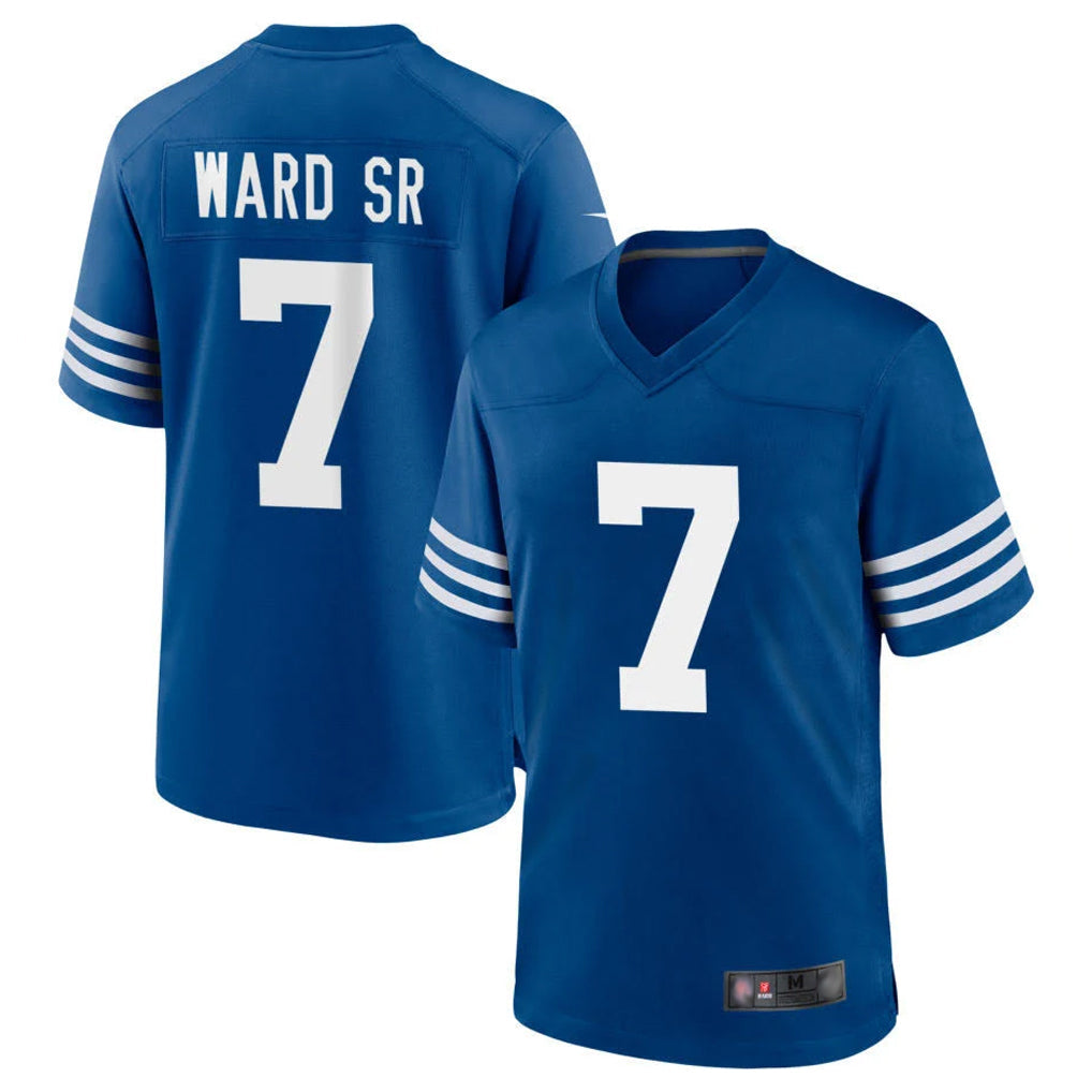 Johmsee IN.Colts #7 Charvarius Ward Sr. Player Royal Limited Home Game Stitched Jerseys