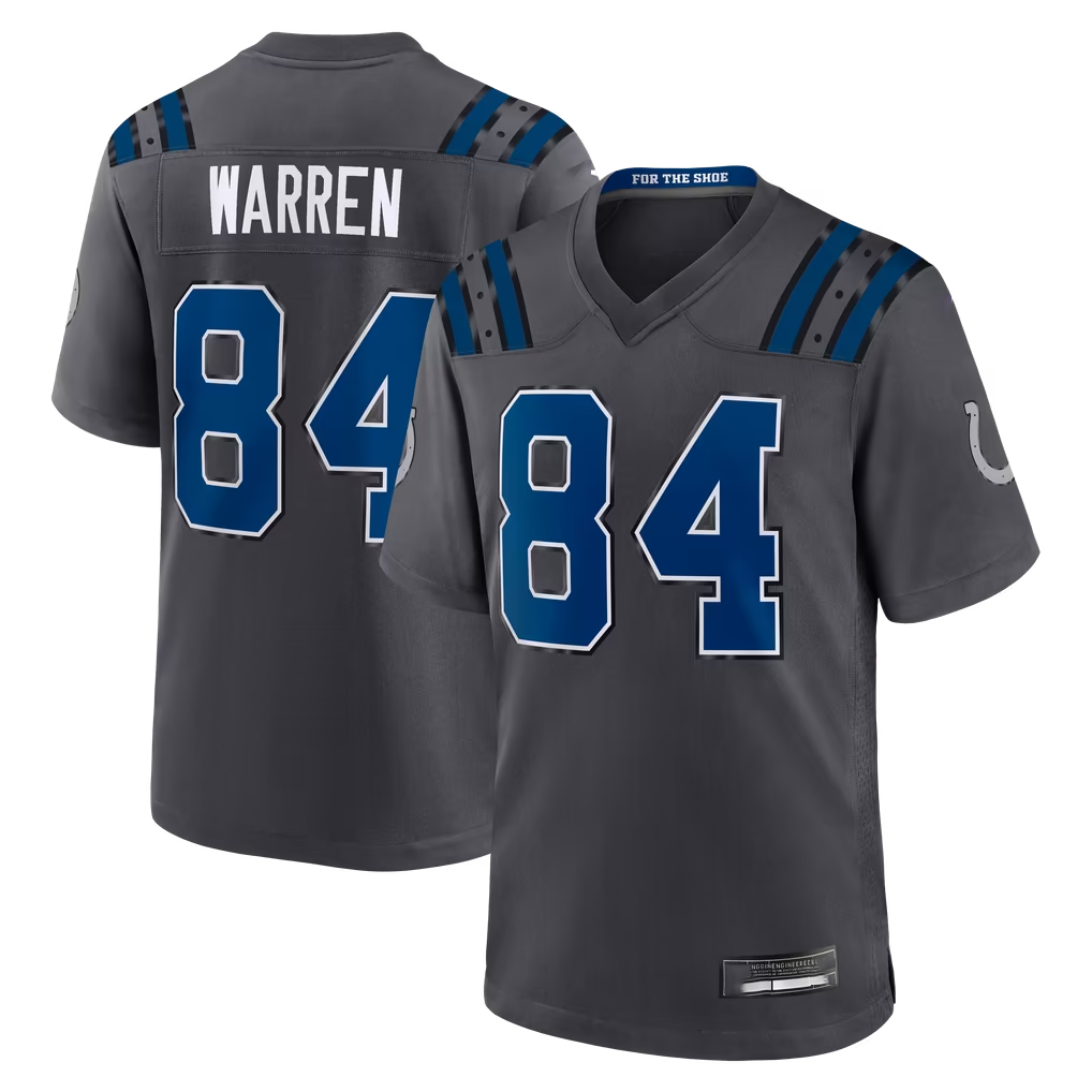 Johmsee IN.Colts #84 Tyler Warren Anthracite 2026 Rivalries Collection Game Stitched Jerseys