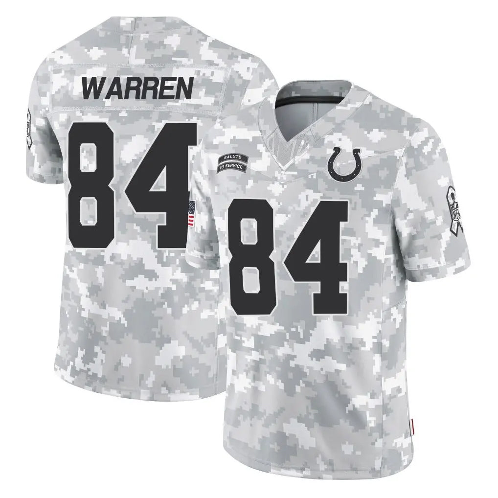 Johmsee IN.Colts #84 Tyler Warren Player Arctic Camo Salute To Service Limited Game Stitched Jerseys