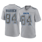 Johmsee IN.Colts #84 Tyler Warren Player Gray Atmosphere Fashion Home Game Stitched Jerseys