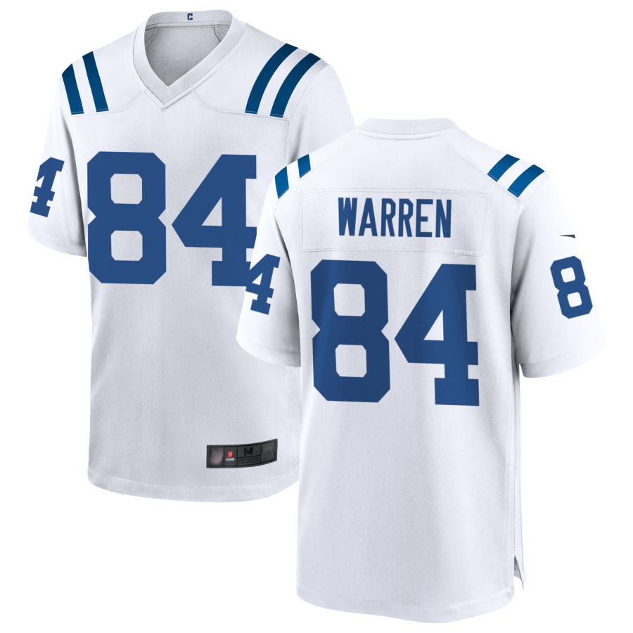 Johmsee IN.Colts #84 Tyler Warren Player White Home Game Stitched Jerseys