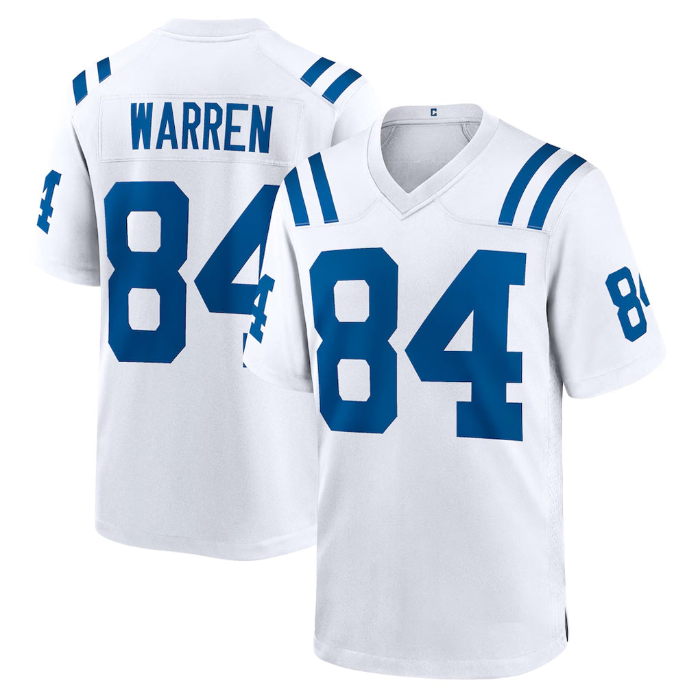 Johmsee IN.Colts #84 Tyler Warren Player White Home Game Stitched Jerseys