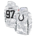 Johmsee IN.Colts #97 Laiatu Latu Player Arctic Camo Salute to Service Hoodies Limited Game Stitched Jerseys