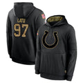 Johmsee IN.Colts #97 Laiatu Latu Player Black Salute to Service Hoodies Limited Game Stitched Jerseys