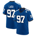 Johmsee IN.Colts #97 Laiatu Latu Player Royal Alternate Indiana Nights Home Game Stitched Jerseys