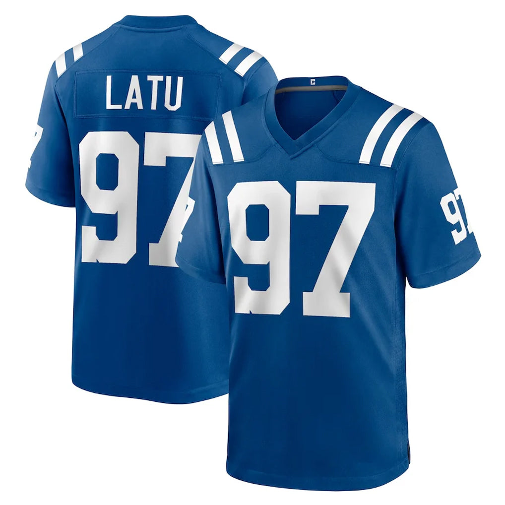 Johmsee IN.Colts #97 Laiatu Latu Player Royal Home Game Stitched Jerseys