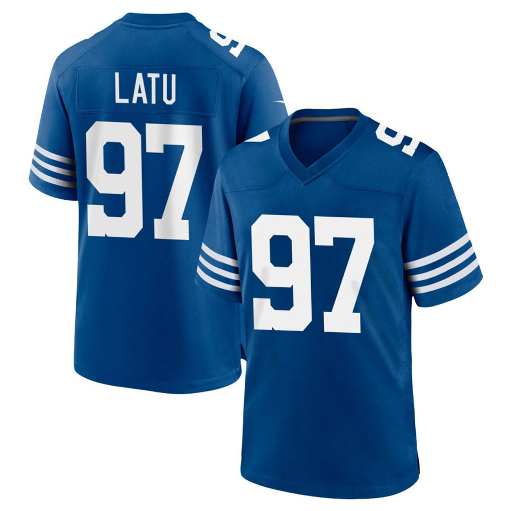 Johmsee IN.Colts #97 Laiatu Latu Player Royal Limited Home Game Stitched Jerseys