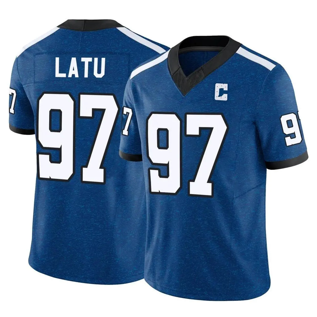 Johmsee IN.Colts #97 Laiatu Latu Player Royal Limited Indiana Nights Alternate Vapor F.U.S.E. Home Game Stitched Jerseys