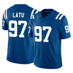 Johmsee IN.Colts #97 Laiatu Latu Player Royal Limited Vapor F.U.S.E. Home Game Stitched Jerseys