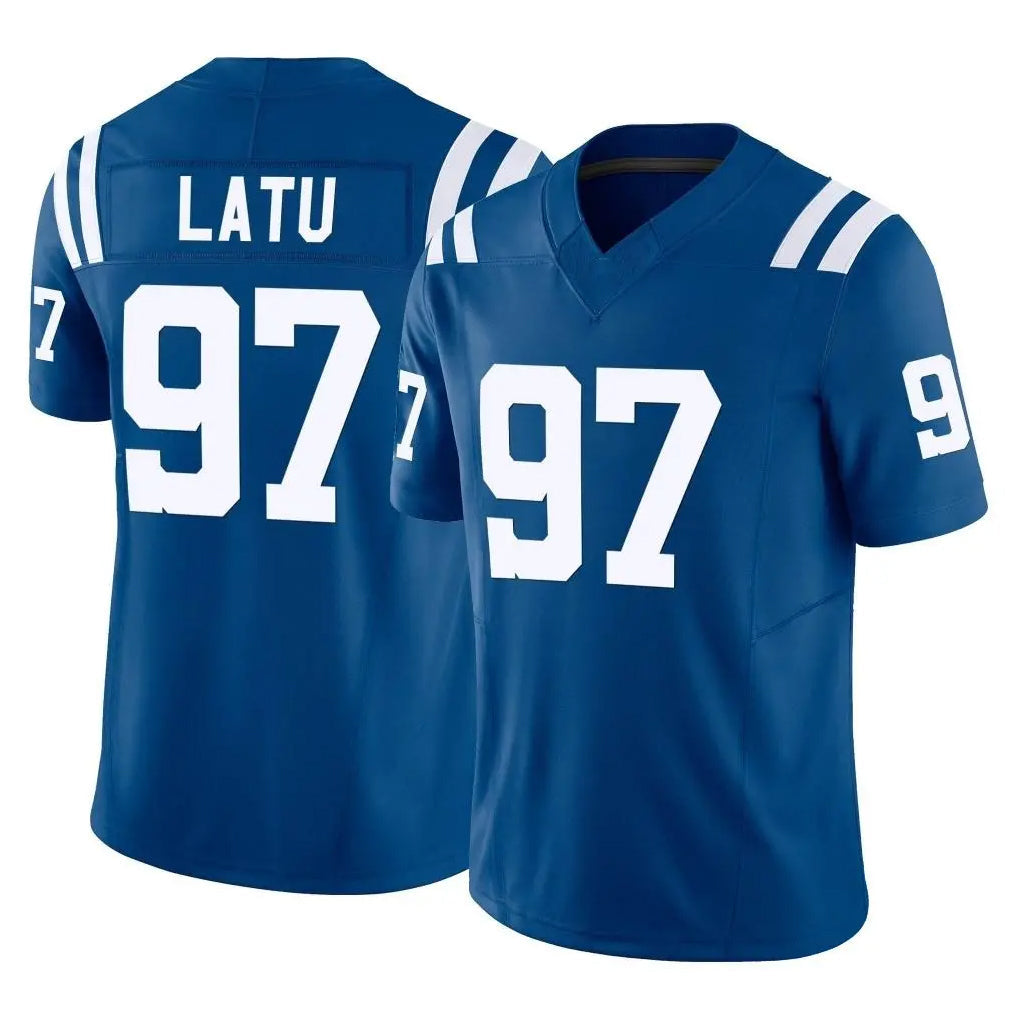 Johmsee IN.Colts #97 Laiatu Latu Player Royal Limited Vapor F.U.S.E. Home Game Stitched Jerseys