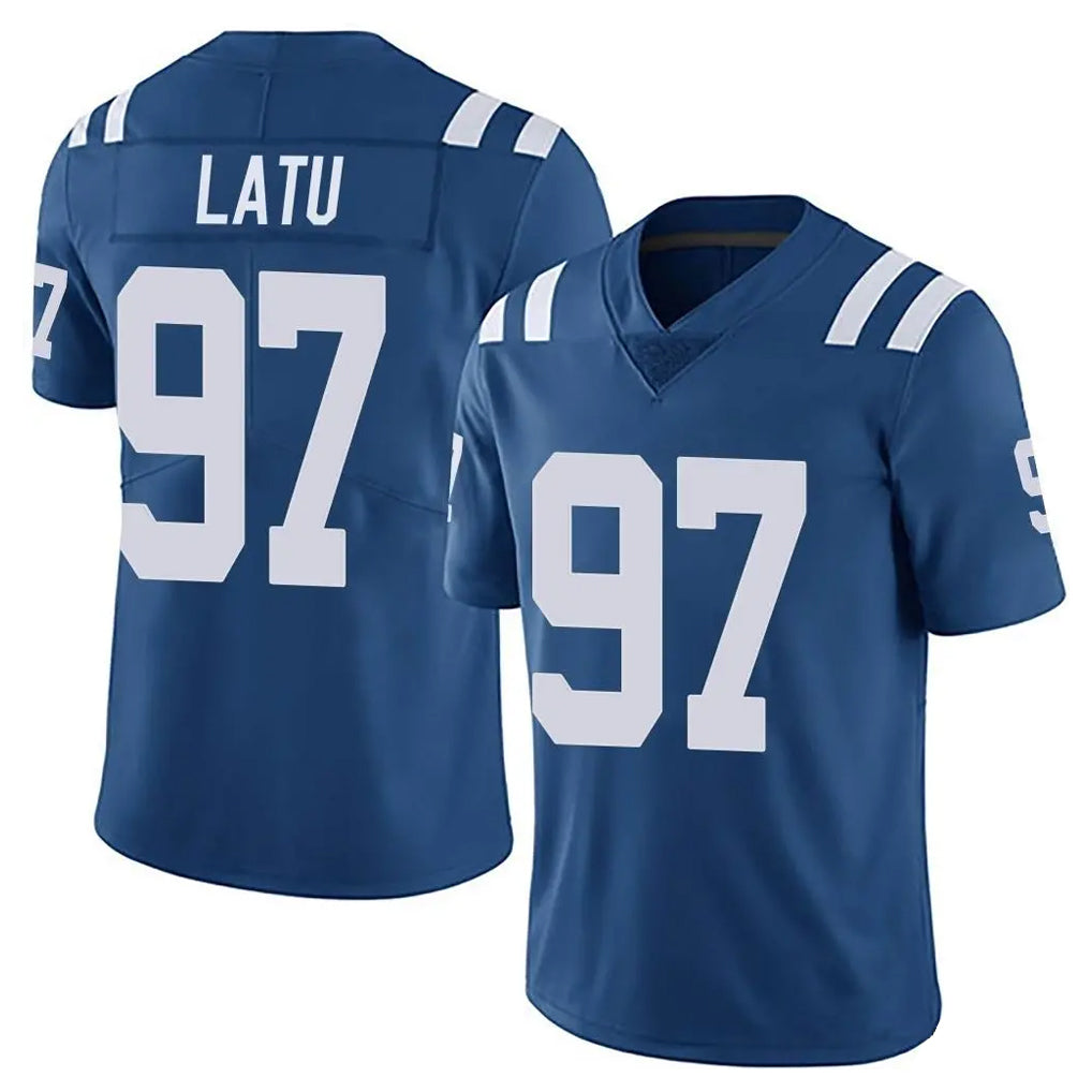 Johmsee IN.Colts #97 Laiatu Latu Player Royal Limited Vapor Untouchable Home Game Stitched Jerseys