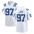 Johmsee IN.Colts #97 Laiatu Latu Player White Home Game Stitched Jerseys