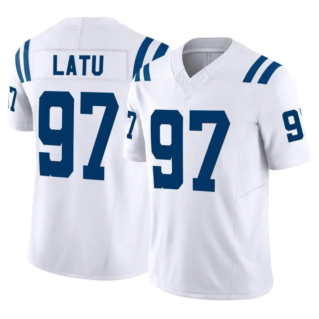 Johmsee IN.Colts #97 Laiatu Latu Player White Limited Vapor F.U.S.E. Home Game Stitched Jerseys