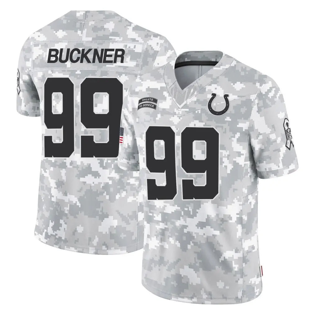 Johmsee IN.Colts #99 DeForest Buckner Player Arctic Camo Salute To Service Limited Game Stitched Jerseys