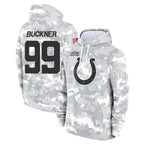 Johmsee IN.Colts #99 DeForest Buckner Player Arctic Camo Salute to Service Hoodies Limited Game Stitched Jerseys