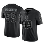 Johmsee IN.Colts #99 DeForest Buckner Player Black Reflective Limited Game Stitched Jerseys