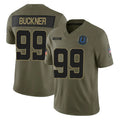 Johmsee IN.Colts #99 DeForest Buckner Player Olive 2025 Salute To Service Limited Game Stitched Jerseys