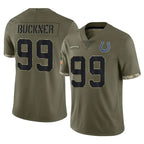 Johmsee IN.Colts #99 DeForest Buckner Player Olive Salute To Service Limited Stitched Jerseys