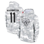 Johmsee J.Jaguars #11 Parker Washington Player Arctic Camo Salute to Service Hoodies Limited Game Stitched Jerseys