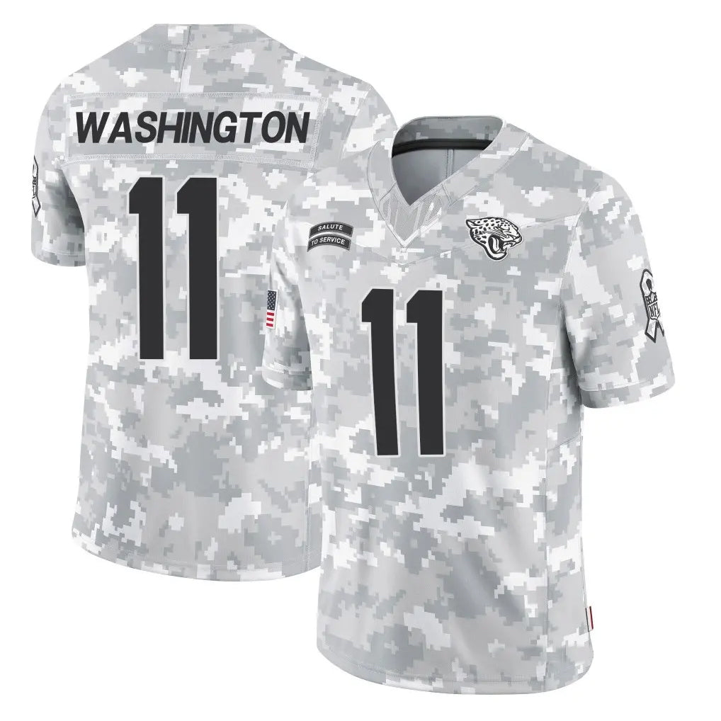 Johmsee J.Jaguars #11 Parker Washington Player Arctic Camo Salute to Service Limited Stitched Jerseys