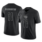Johmsee J.Jaguars #11 Parker Washington Player Black Reflective Limited Game Stitched Jerseys