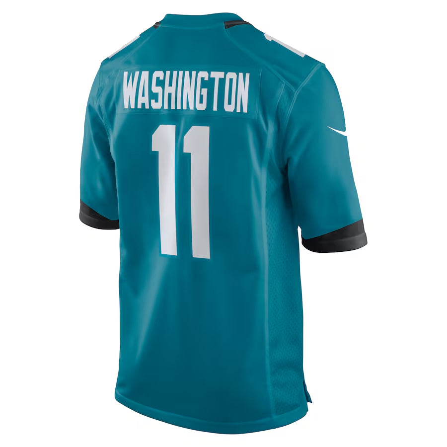 Johmsee J.Jaguars #11 Parker Washington Player Teal Home Game Stitched Jerseys