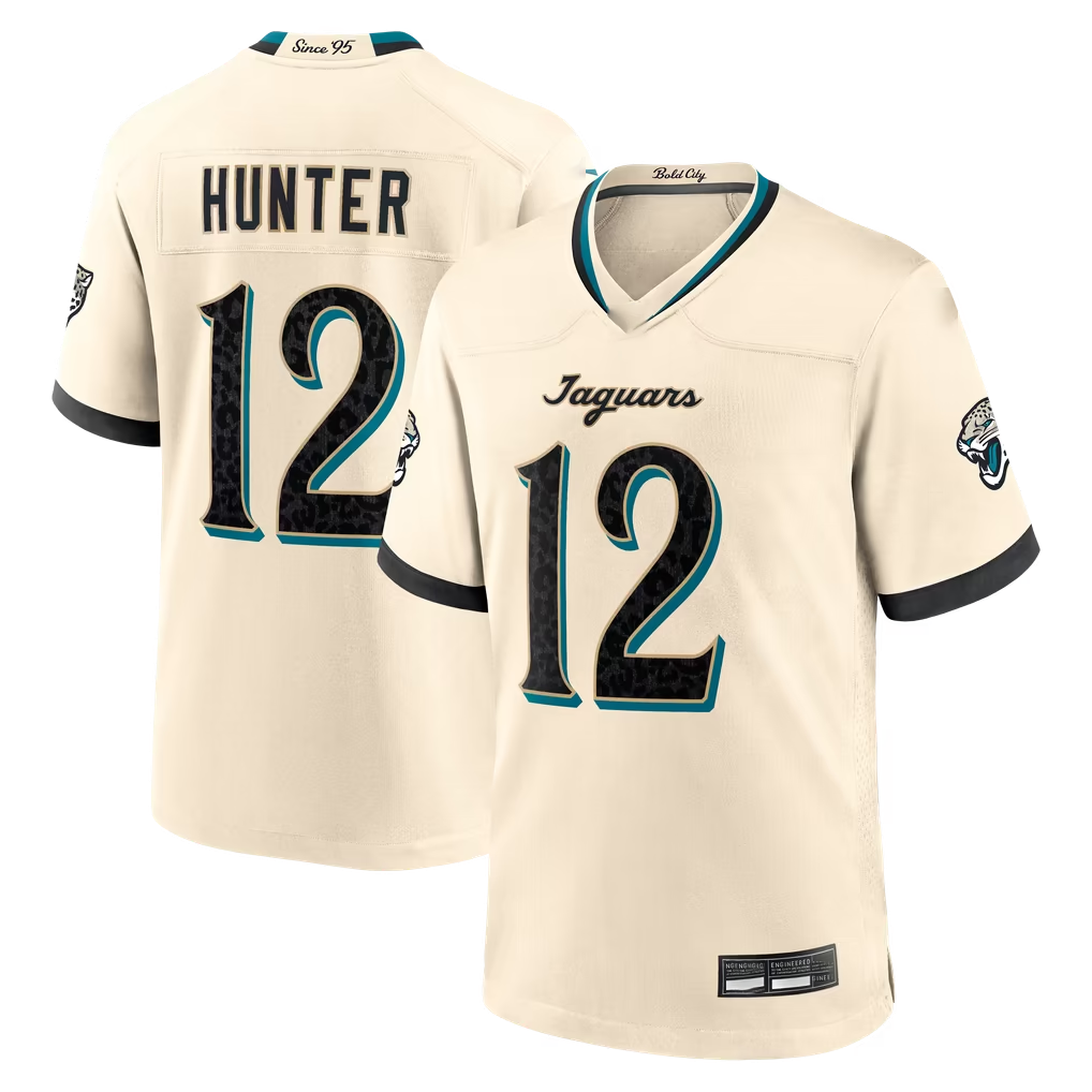 Johmsee J.Jaguars #12 Travis Hunter Natural 2026 Rivalries Collection Game Stitched Jerseys