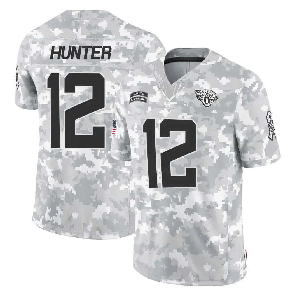 Johmsee J.Jaguars #12 Travis Hunter Player Arctic Camo Salute To Service Limited Game Stitched Jerseys