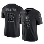 Johmsee J.Jaguars #12 Travis Hunter Player Black Reflective Limited Game Stitched Jerseys