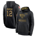 Johmsee J.Jaguars #12 Travis Hunter Player Black Salute to Service Hoodies Limited Game Stitched Jerseys