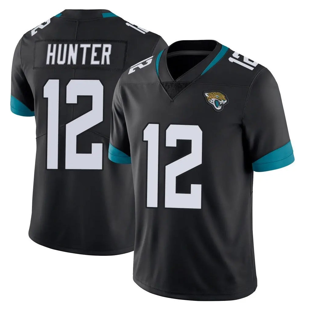 Johmsee J.Jaguars #12 Travis Hunter Player Black Vapor Untouchable Limited Home Game Stitched Jerseys