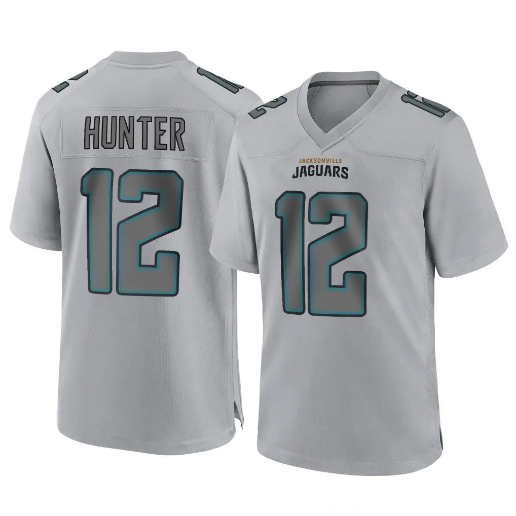 Johmsee J.Jaguars #12 Travis Hunter Player Gray Atmosphere Fashion Home Game Stitched Jerseys