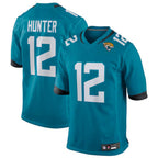 Johmsee J.Jaguars #12 Travis Hunter Player Teal Replica Game Stitched Jerseys