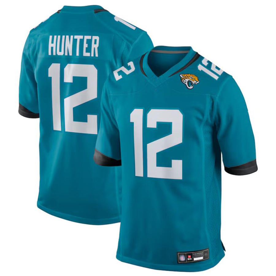 Johmsee J.Jaguars #12 Travis Hunter Player Teal Replica Game Stitched Jerseys