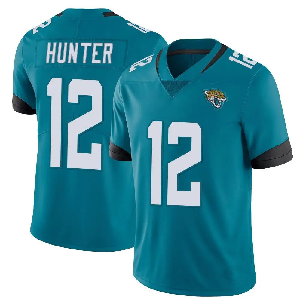 Johmsee J.Jaguars #12 Travis Hunter Player Teal Vapor Untouchable Limited Home Game Stitched Jerseys
