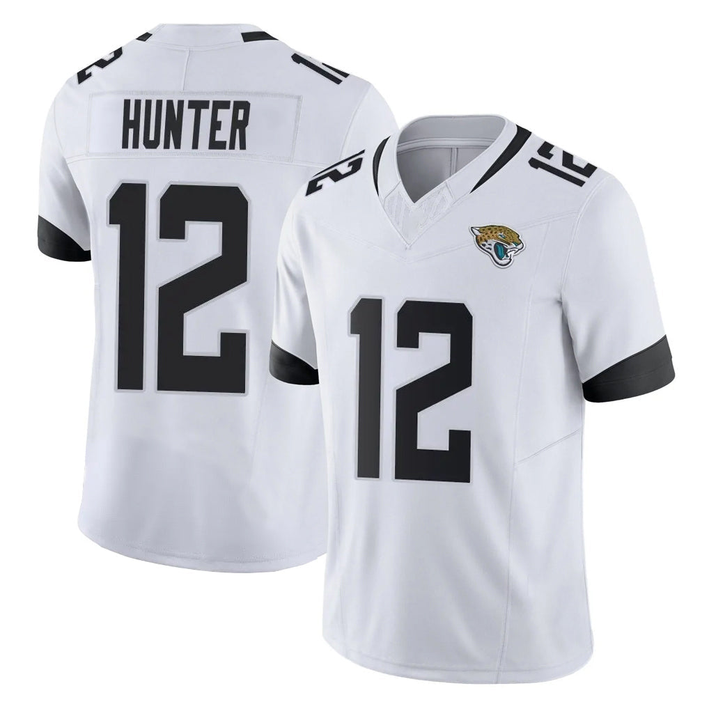 Johmsee J.Jaguars #12 Travis Hunter Player White Vapor F.U.S.E. Limited Home Game Stitched Jerseys