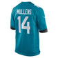 J.Jaguars #14 Nick Mullens Teal Team Game American Football Jersey