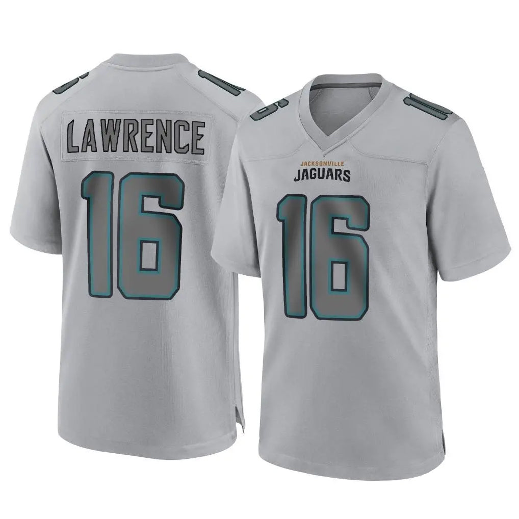 Johmsee J.Jaguars #16 Trevor Lawrence Player Gray Atmosphere Fashion Home Game Stitched Jerseys