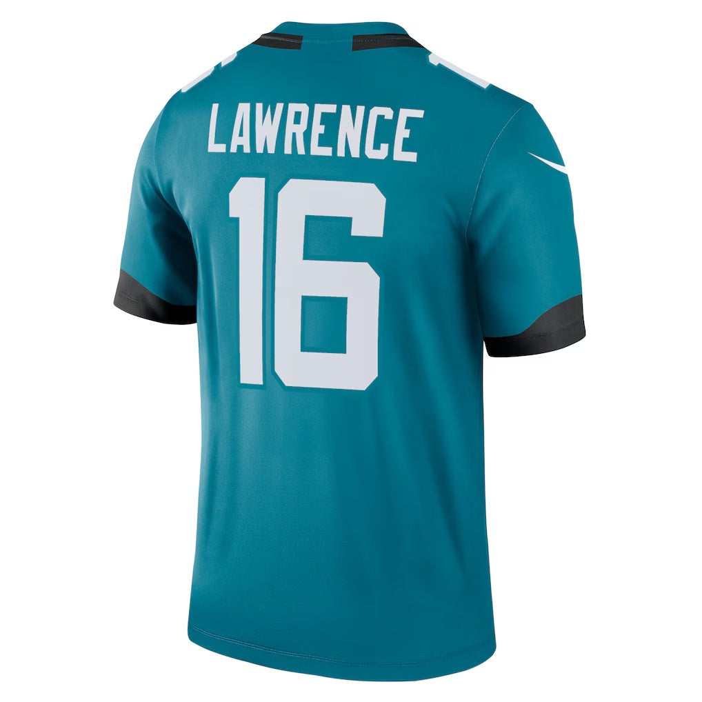 Johmsee J.Jaguars #16 Trevor Lawrence Teal Legend Player Performance Top Stitched Jerseys