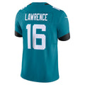 Johmsee J.Jaguars #16 Trevor Lawrence Teal Vapor F.U.S.E. Limited Stitched Jerseys