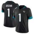Johmsee J.Jaguars #1 Montaric Brown Player Black Vapor F.U.S.E. Limited Home Game Stitched Jerseys