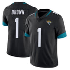 Johmsee J.Jaguars #1 Montaric Brown Player Black Vapor Untouchable Limited Home Game Stitched Jerseys