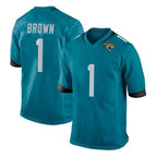 Johmsee J.Jaguars #1 Montaric Brown Player Teal Home Game Stitched Jerseys