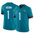Johmsee J.Jaguars #1 Montaric Brown Player Teal Vapor F.U.S.E. Limited Home Game Stitched Jerseys