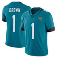 Johmsee J.Jaguars #1 Montaric Brown Player Teal Vapor Untouchable Limited Home Game Stitched Jerseys