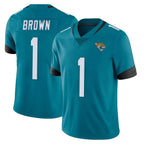 Johmsee J.Jaguars #1 Montaric Brown Player Teal Vapor Untouchable Limited Home Game Stitched Jerseys