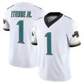 Johmsee J.Jaguars #1 Montaric Brown Player White Prowler Throwback Vapor F.U.S.E. Limited Home Game Stitched Jerseys