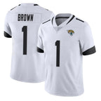 Johmsee J.Jaguars #1 Montaric Brown Player White Vapor Untouchable Limited Home Game Stitched Jerseys
