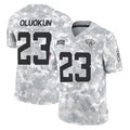 Johmsee J.Jaguars #23 Foyesade Oluokun Player Arctic Camo Salute To Service Limited Game Stitched Jerseys