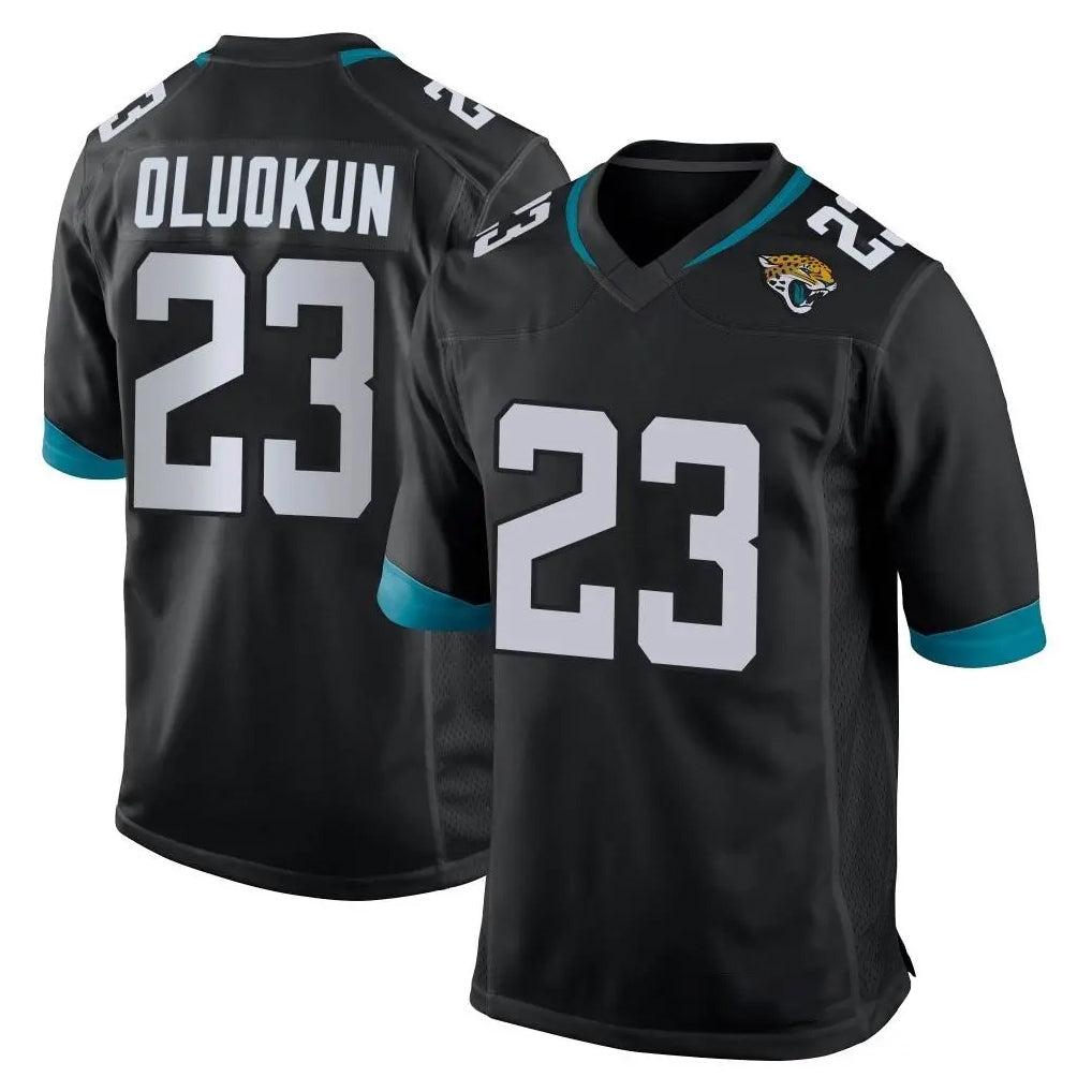 Johmsee J.Jaguars #23 Foyesade Oluokun Player Black Home Game Stitched Jerseys